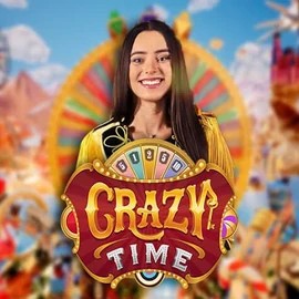 Crazy Time slot logo by Evolution at Maria CasinoCrazy Time