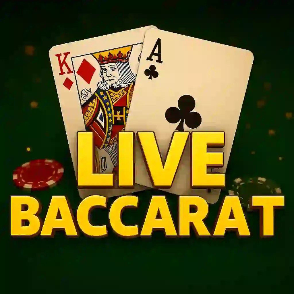 Official Live Casino logo: Live Baccarat by Evolution at Maria Casino