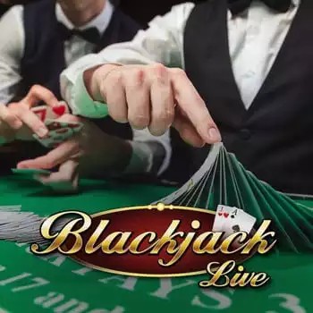 Live Blackjack online game logo by Evolution on marriacasino.com