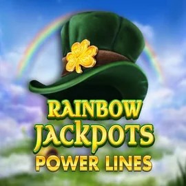 Rainbow Jackpots Power Lines slot logo by Red Tiger Gaming at Maria Casino